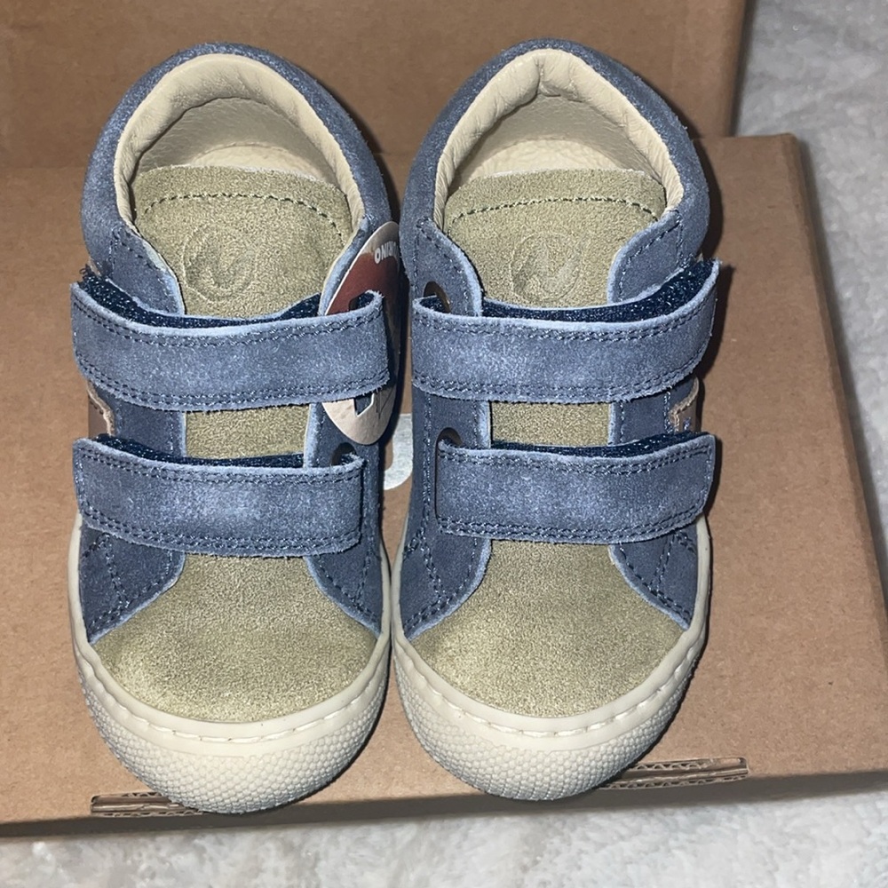 NWT NATURINO MACKS VL Boys First-steps Leather and Suede Shoes in Blue - Picture 9 of 15